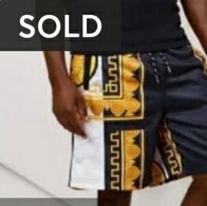 🚫SOLD!!Marble Gold Baroque Shorts S